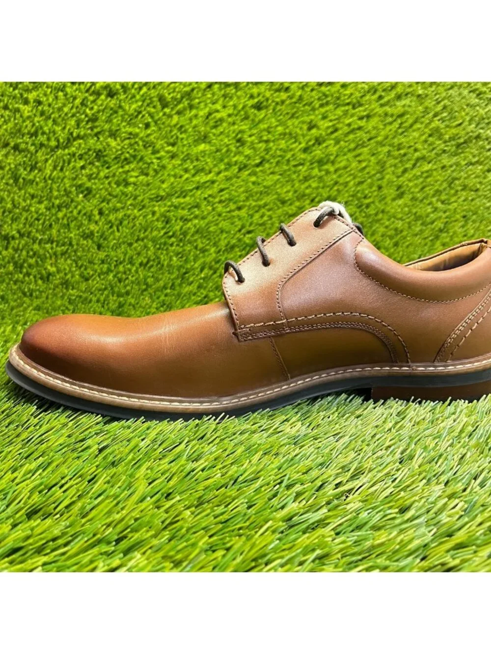 Nunn Bush Calderone Mens Size 9.5 Brown Casual Classic Plain Toe Oxford Shoes
